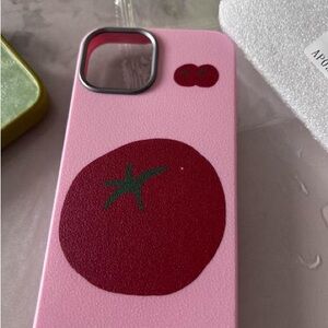Pink Tomato Design Phone Case